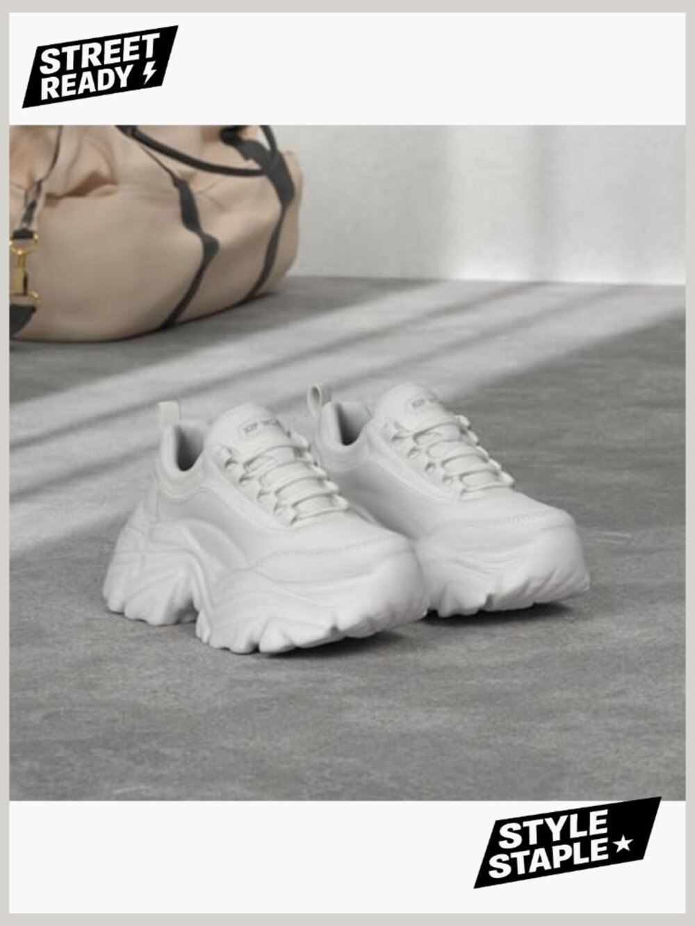 Chunky Platform Sneakers Comfortable Wedge Walking Shoes Lace-Up - Picture 3 of 7